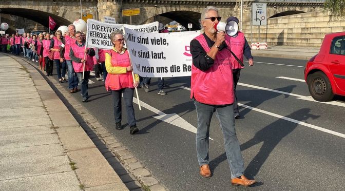 Protestwelle in Dresden gestartet