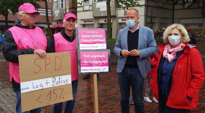 DVGler konfrontieren SPD-Politiker mit “Abzocke”