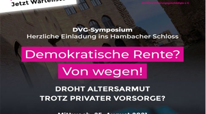 Symposium ausgebucht – jetzt Warteliste